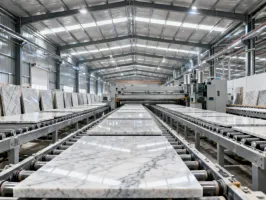 Engineered quartz surface manufacturers using Breton process